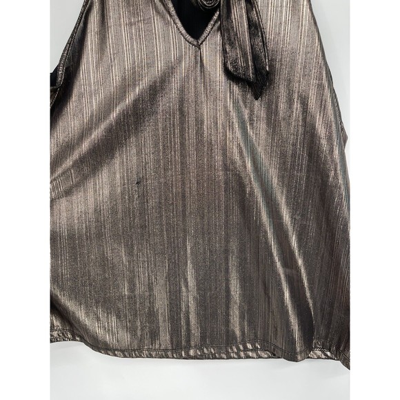 Others Follow Women's Brown Metallic Blouse Size Large - Picture 3 of 7